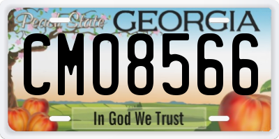 GA license plate CMO8566