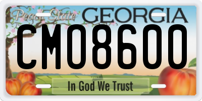 GA license plate CMO8600