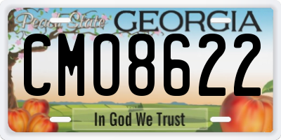GA license plate CMO8622