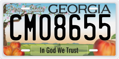 GA license plate CMO8655