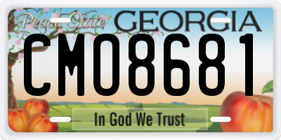 GA license plate CMO8681