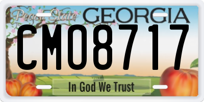 GA license plate CMO8717