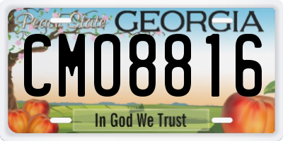 GA license plate CMO8816