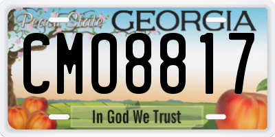 GA license plate CMO8817