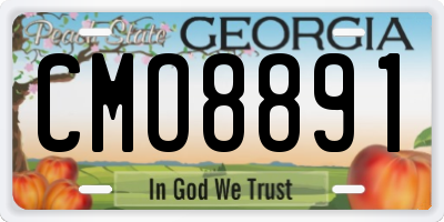 GA license plate CMO8891