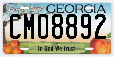 GA license plate CMO8892