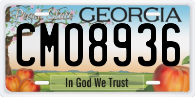 GA license plate CMO8936