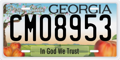 GA license plate CMO8953