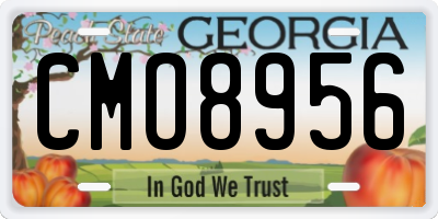 GA license plate CMO8956