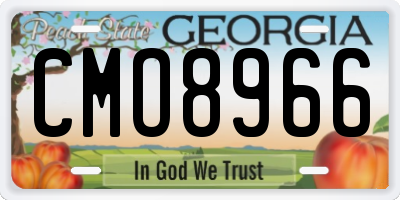 GA license plate CMO8966