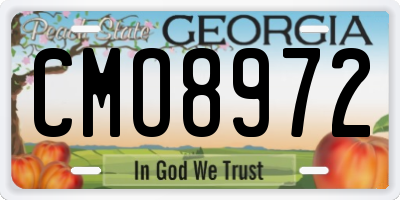 GA license plate CMO8972