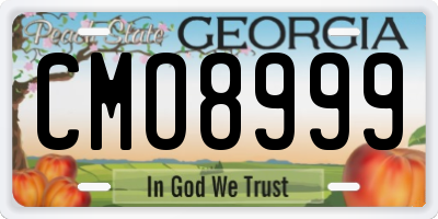 GA license plate CMO8999