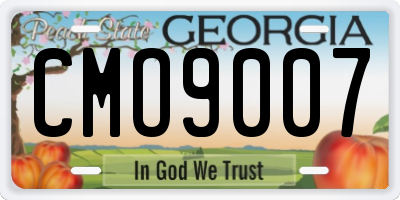 GA license plate CMO9007