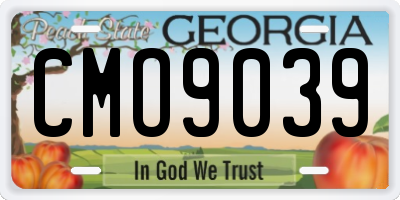 GA license plate CMO9039