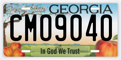 GA license plate CMO9040