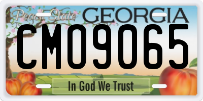 GA license plate CMO9065