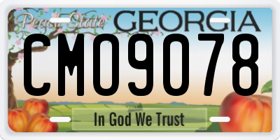 GA license plate CMO9078