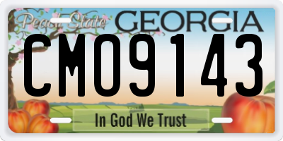 GA license plate CMO9143