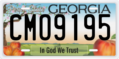 GA license plate CMO9195