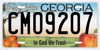 GA license plate CMO9207