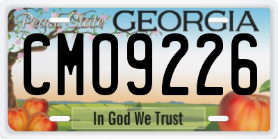 GA license plate CMO9226