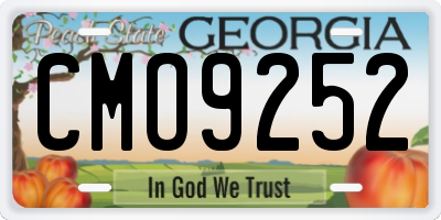 GA license plate CMO9252