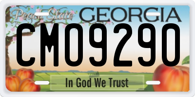 GA license plate CMO9290