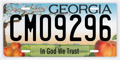 GA license plate CMO9296