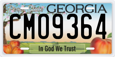 GA license plate CMO9364