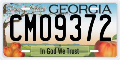 GA license plate CMO9372