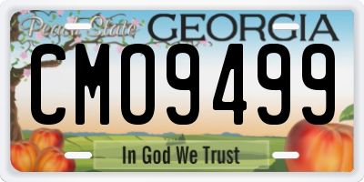 GA license plate CMO9499