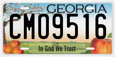 GA license plate CMO9516