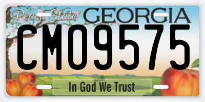 GA license plate CMO9575