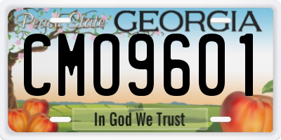 GA license plate CMO9601