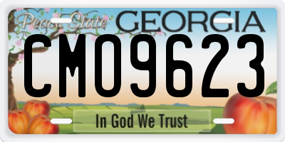 GA license plate CMO9623