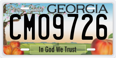 GA license plate CMO9726