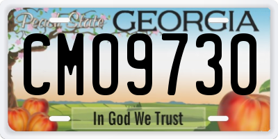 GA license plate CMO9730