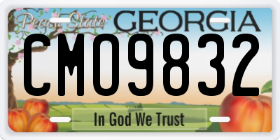 GA license plate CMO9832
