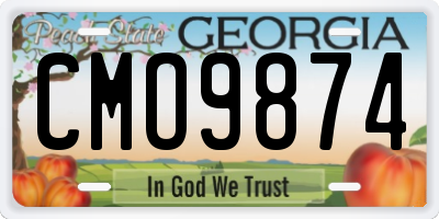 GA license plate CMO9874