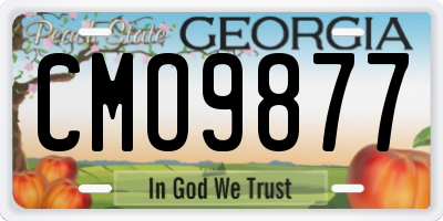 GA license plate CMO9877