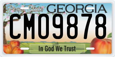 GA license plate CMO9878