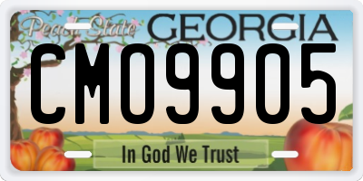 GA license plate CMO9905