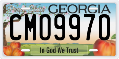 GA license plate CMO9970