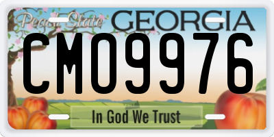GA license plate CMO9976
