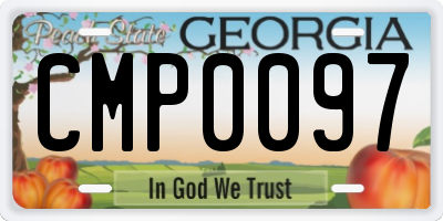 GA license plate CMP0097
