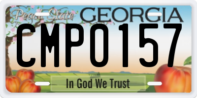 GA license plate CMP0157