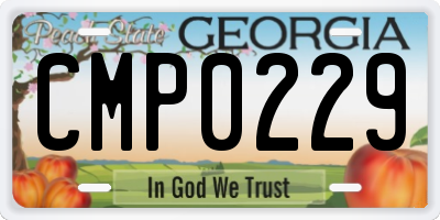 GA license plate CMP0229