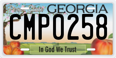 GA license plate CMP0258