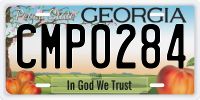 GA license plate CMP0284