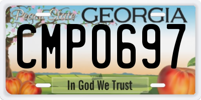 GA license plate CMP0697